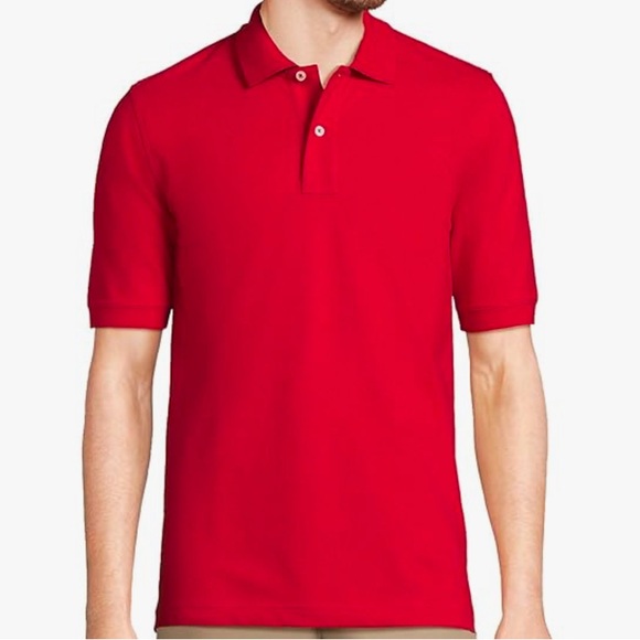 Wisconsin Badgers Dad Polo Shirt Lands' End Red - Picture 3 of 3